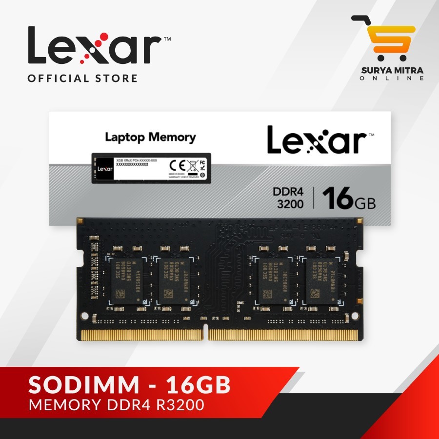 Jual Memory RAM Sodimm Lexar DDR4 16GB PC25600 3200Mhz Laptop ...