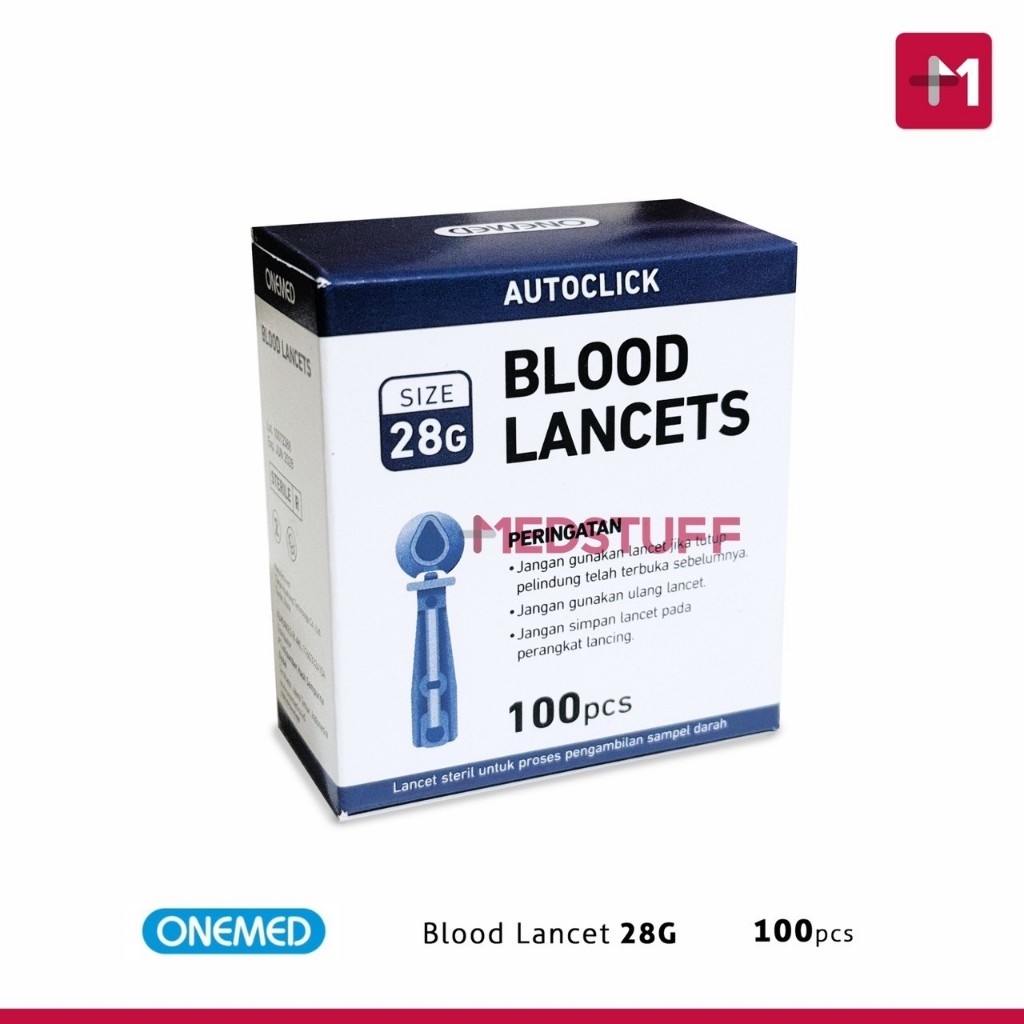 Jual Blood Lancet Onemed 28G isi 100s Shopee Indonesia