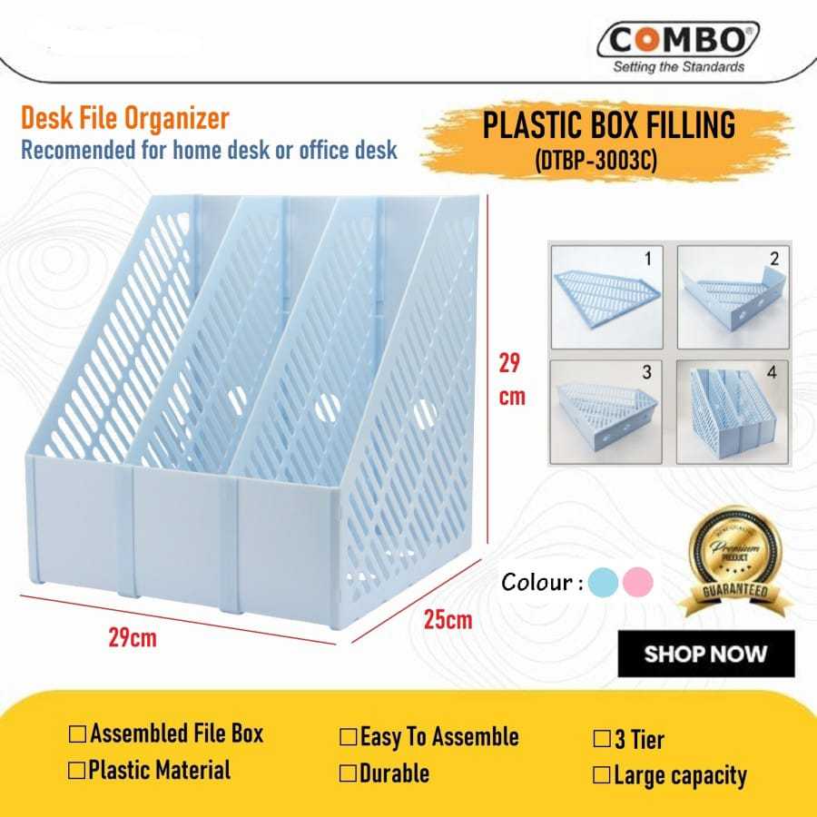 Jual Plastic Box Filling 3 Tier / Box File Plastik / Dokumen Box Rakit ...