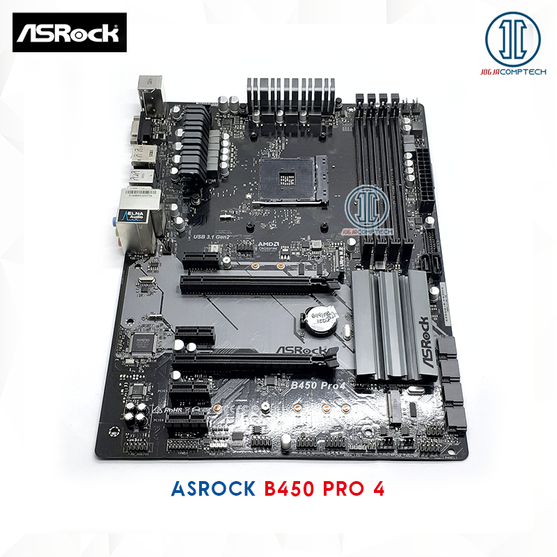 Jual Motherboard Mainboard ASROCK B450 PRO 4 AMD AM4 BUKAN B450M B350