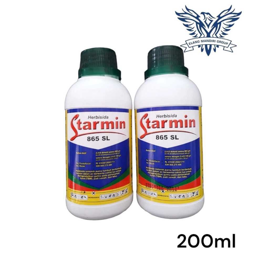 Jual Starmin 865 SL Ukuran 200ml Herbisida Selektif 2,4-D Dimetil Amina ...
