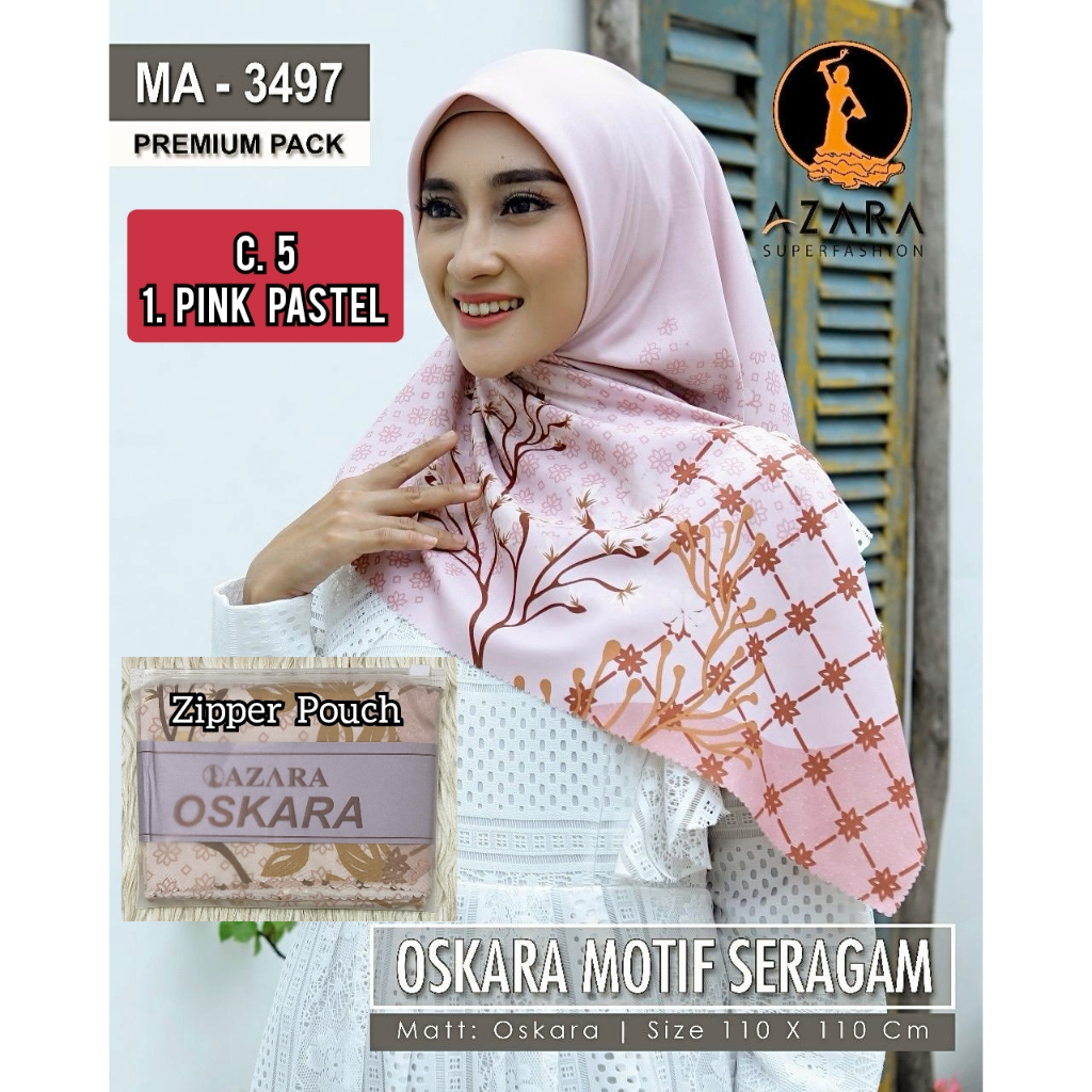 Jual [kemasan Pouch] Oskara Azara Seragaman Motif Pouch Deenay Voal