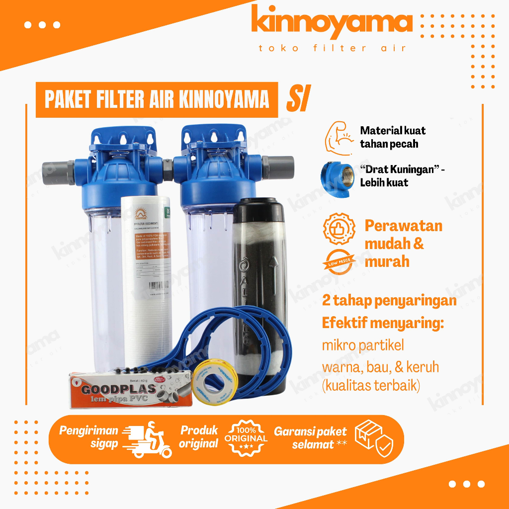 Jual Paket Filter Air Sumur Lengkap Set Penjernih Air Sumur Keruh Bau Filter Penyaring Air