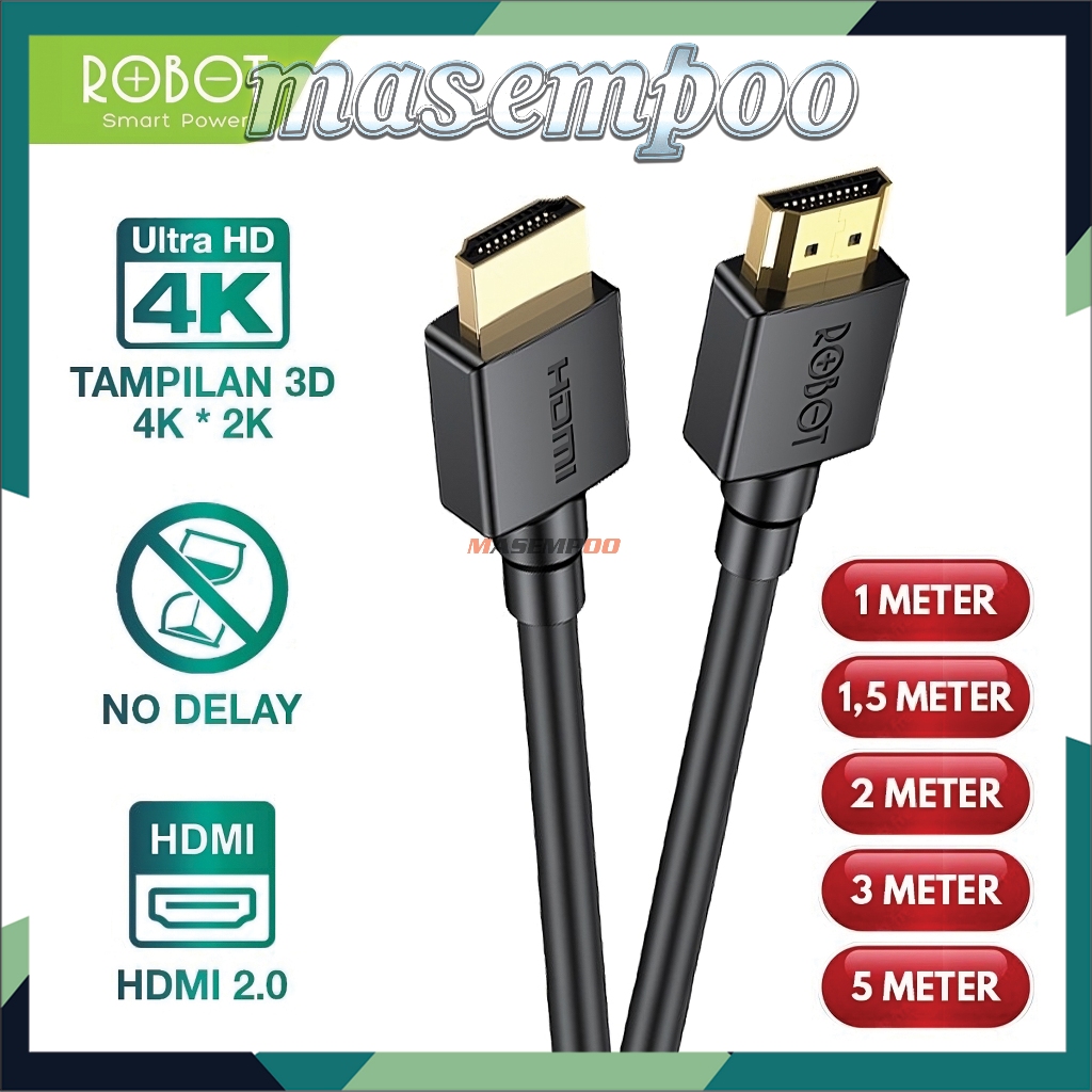 Jual ROBOT Kabel HDMI To HDMI High Definition No Delay 3D 4K*2K HD 1M