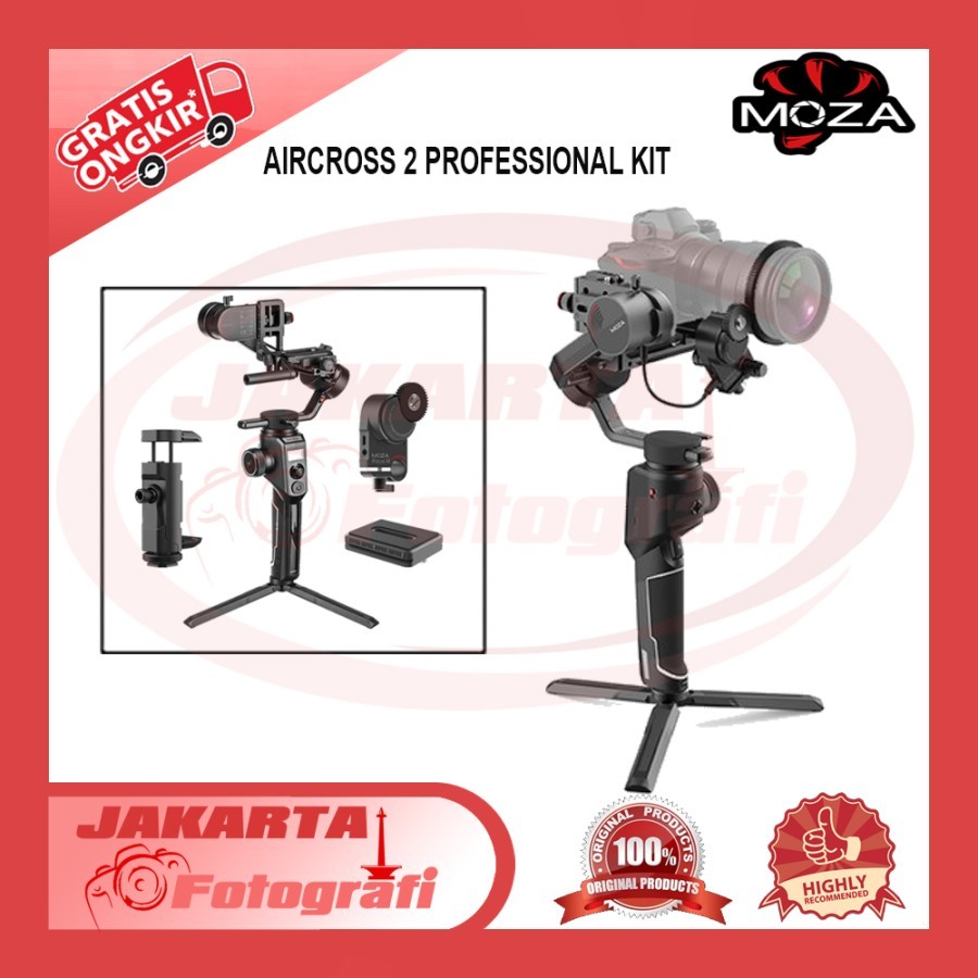 Jual Moza AirCross 2 Pro 3-Axis Handheld Gimbal Stabilizer Professional ...