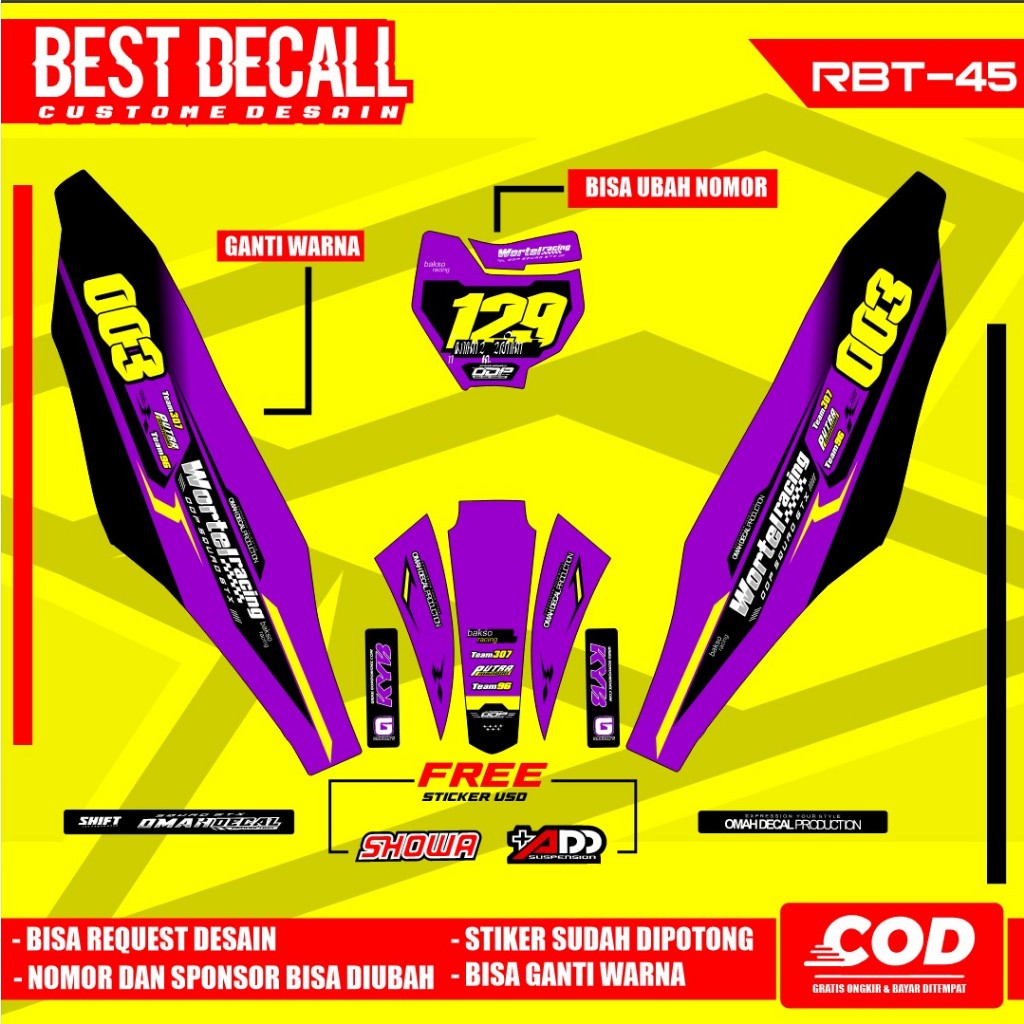 Jual DECAL RBT BODY JUPITER YAMAHA VEGA NEW FULL BODY DEKAL STICKER ...