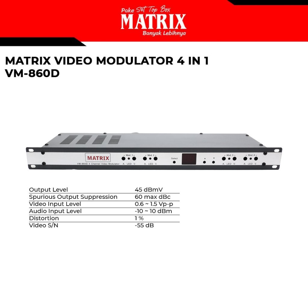Jual MATRIX - Modulator 8 IN 1 UHF VM 860 | Shopee Indonesia