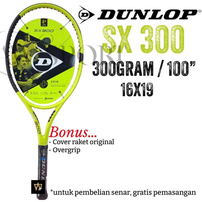 Jual Raket Tenis DUNLOP SX 300 Berat : 300g 100 inch Original / Tennis ...