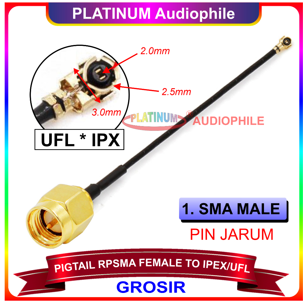 Conector U.FL / IPX IPEX UFL a SMA hembra, Conecto... – Grandado