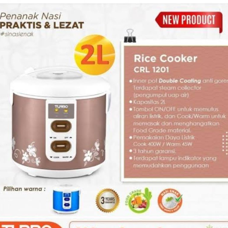 Jual Turbo Rice Cooker CRL1201 2 Liter | Shopee Indonesia