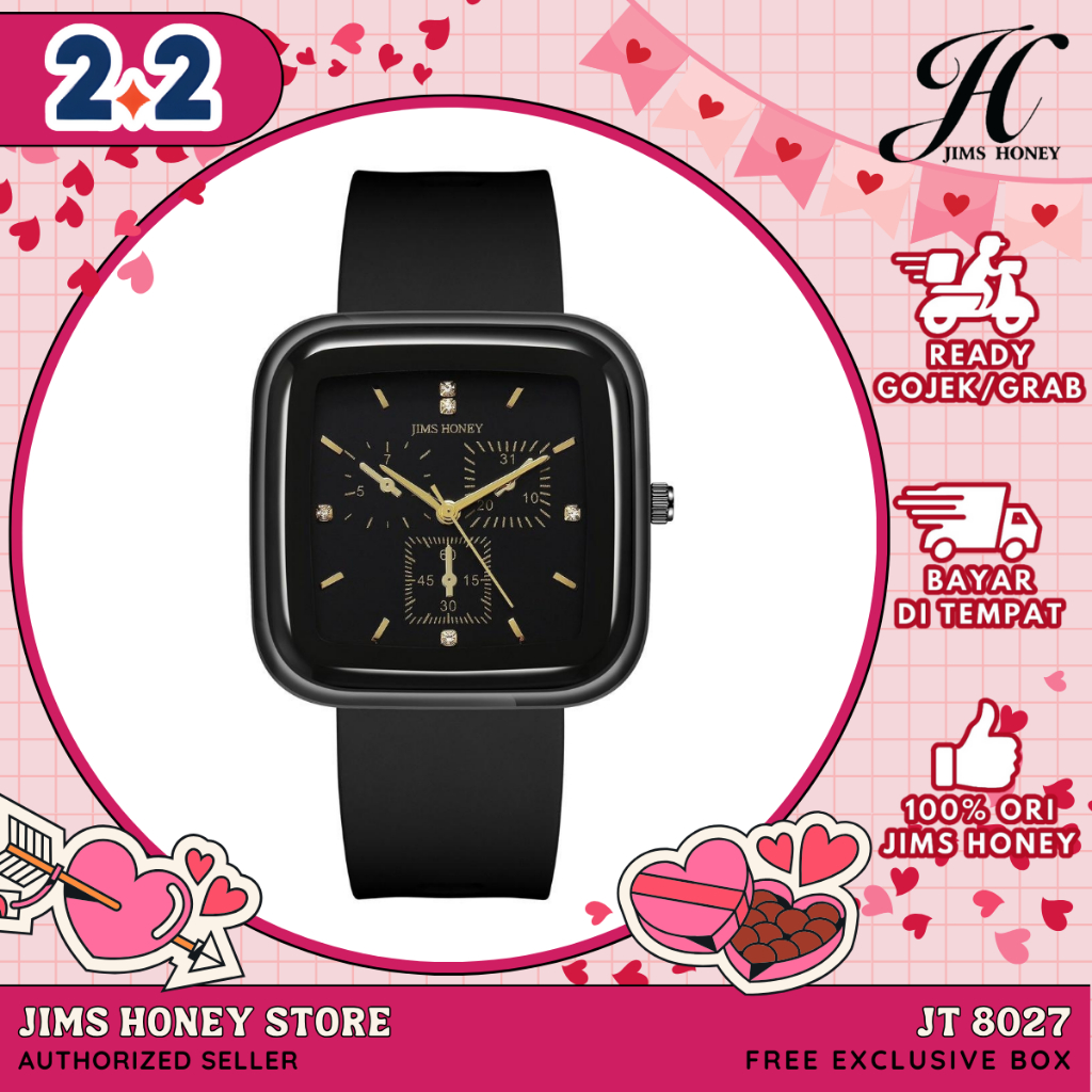 Jual JIMS HONEY 8027 JAM TANGAN ANALOG UNISEX PRIA WANITA COUPLE QUARTZ