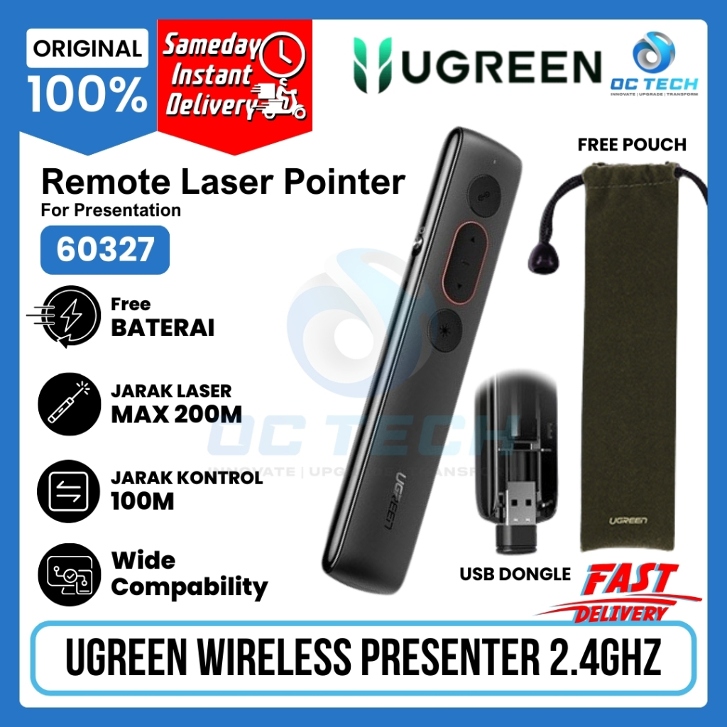 Jual Wireless Presenter Ghz Laser Pointer Presentasi Remote Control