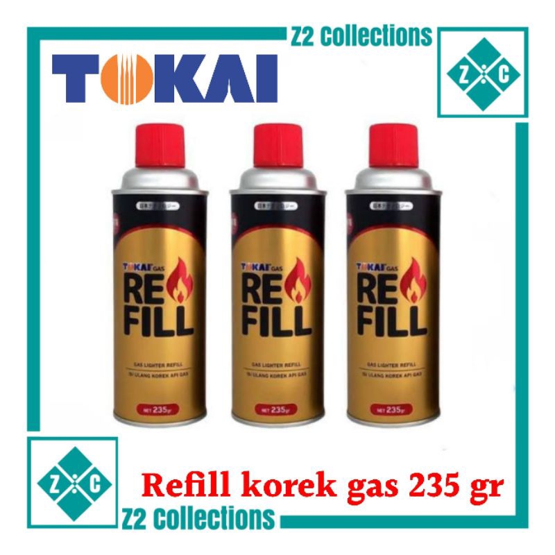 Jual TOKAI gas refill 235gr isi ulang korek api gas 135gr gas lighter ...