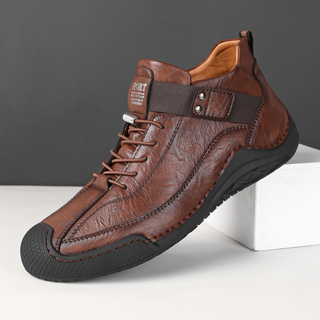 Jual COD Fashion Klasik Sepatu Boots Pria Tinggi Kulit Asli Original ...