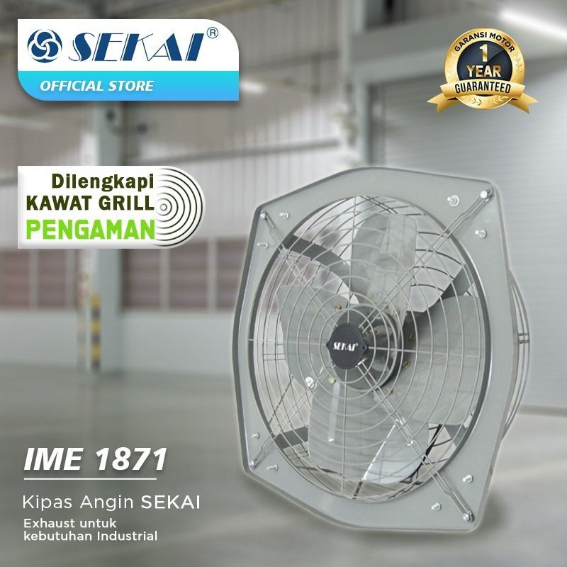 Jual Sekai Exhaust Fan Industrial Metal Dinding Heavy Duty Inch Ime