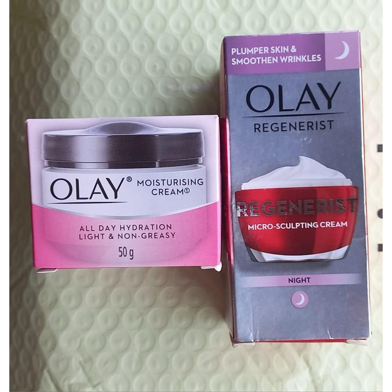 Jual OLAY Regenerist Micro Sculpting Night Cream 10g / Olay Moisturising All Day Hydration Light