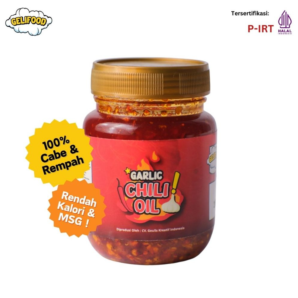 Jual Gelifood Garlic Chilli Oil Chili Sambal Serbaguna Super Pedas Dan Gurih Gr Shopee