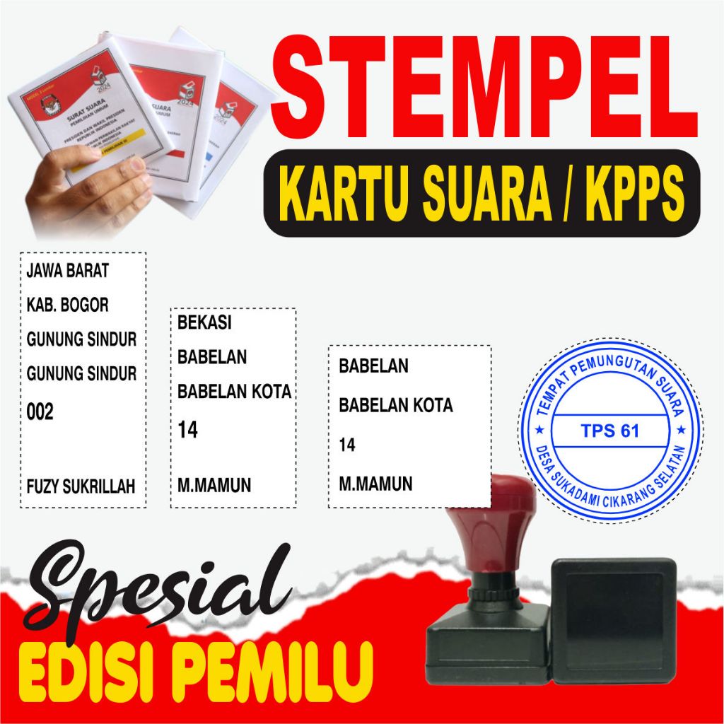 Jual [LUAR JAWA CLOSE ORDER] Stempel pemilu | stempel kpps | stempel ...