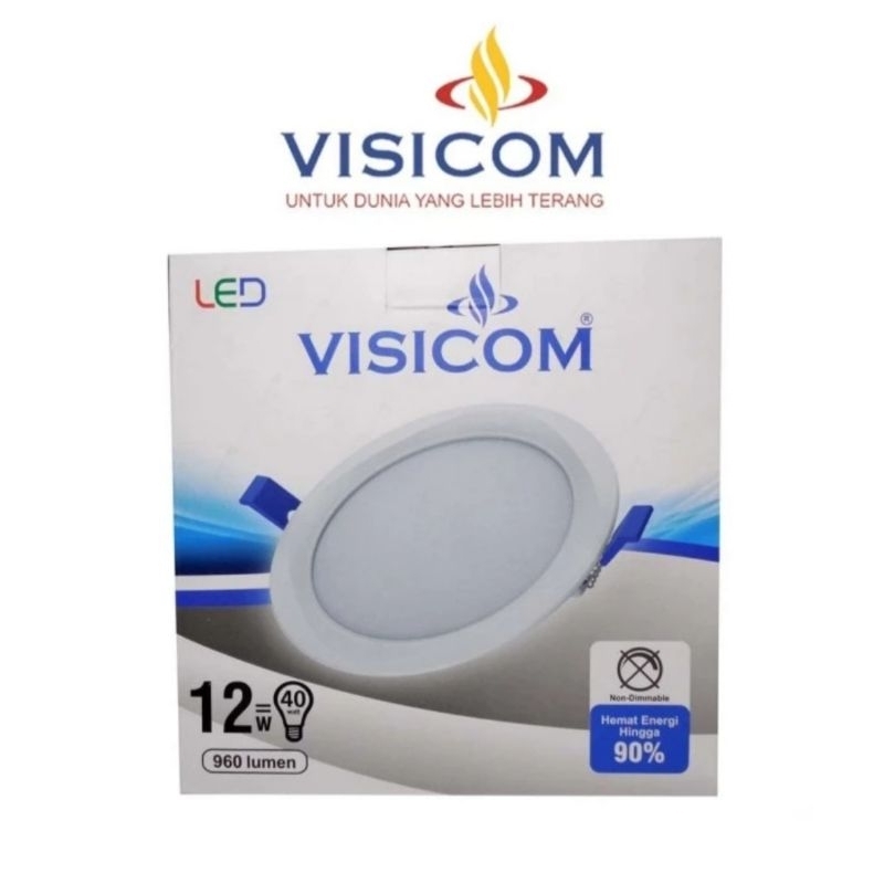 Jual Downlight LED 12W Visicom Lampu Panel 12 Watt 6