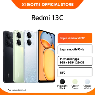 Official Xiaomi Redmi 13C | Tiga kamera AI 50 MP 16 GB RAM* Layar besar 6.74", 90hz refresh rate