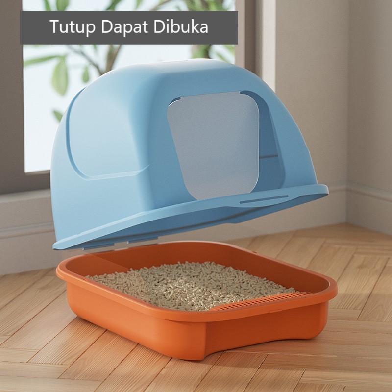 Jual Cat Litter Box Tertutup - Tempat Kucing Poop Tertutup - Bak Pasir ...