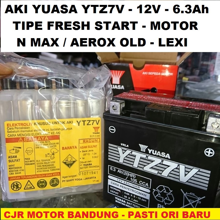 Jual Yuasa YTZ7V 6AH ori aki STANDAR motor yamaha N Max Aerox LEXI NMAX
