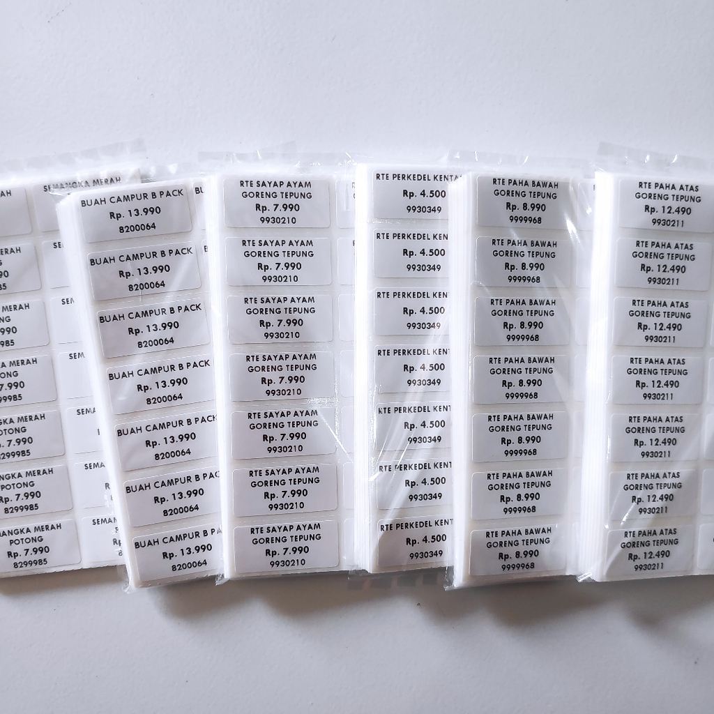 Jual Cetak Label Harga 33x15 isi 400 pcs - Cetak Label Barcode 33x15 ...