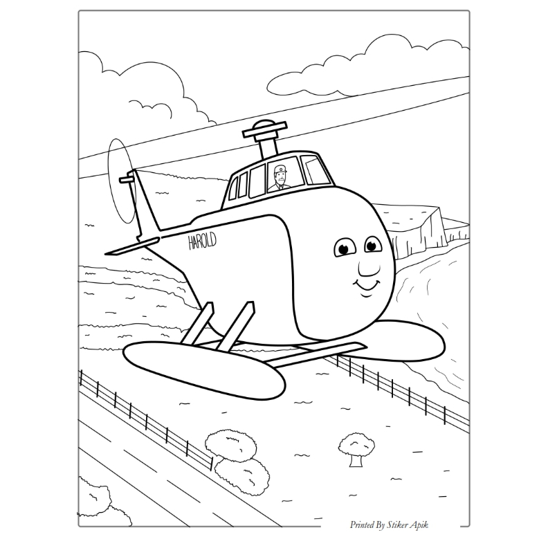 Jual Printable Worksheet Kertas Mewarnai Tema Thomas Coloring Paper ...