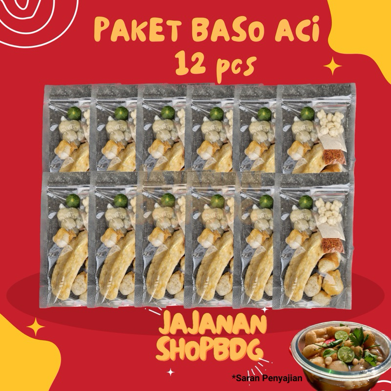 Jual Baso Aci Paket 12 Pcs Murah Baso Aci Isi 12pcs Baso Aci Isi 12