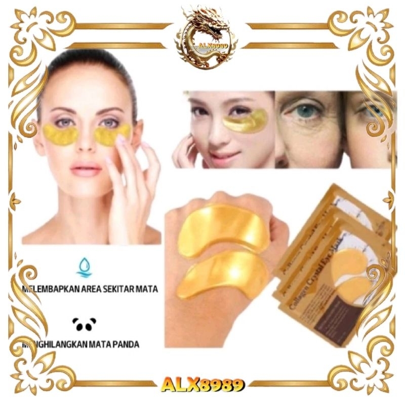 Jual Masker Kantung Mata Crystal Collagen Gold Eye Bag Mask Eyemask Shopee Indonesia