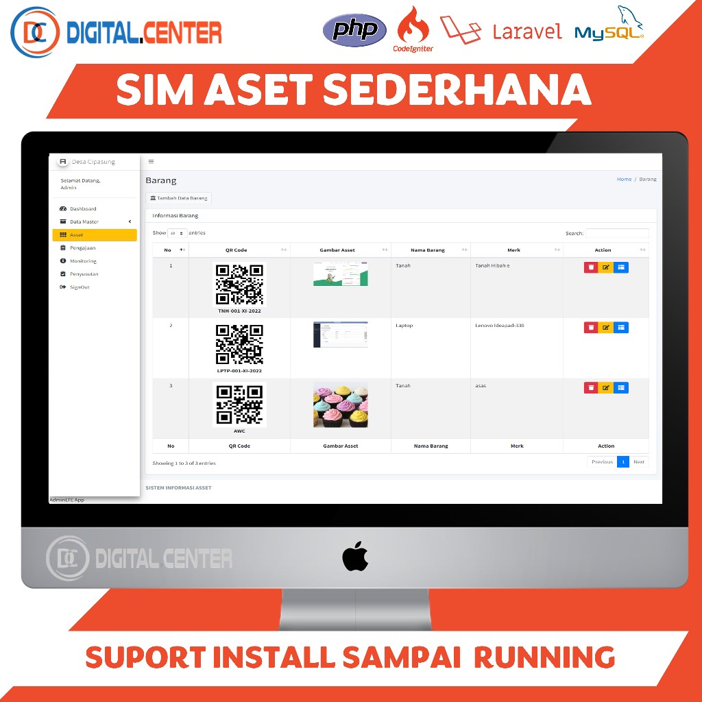 Jual Aplikasi SIM ASET Sederhana Shopee Indonesia