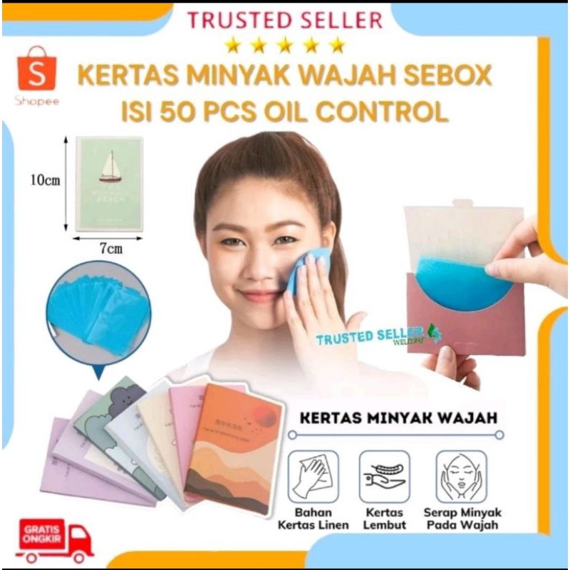 Jual Kertas Tissue Wajah Linen Penyerap Minyak Muka Oil Control Paper Kertas Minyak Wajah