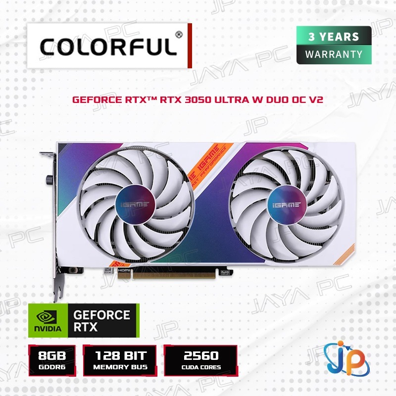 Jual VGA Colorful iGame Geforce RTX 3050 Ultra W DUO OC V2 8GB - 8 GB ...
