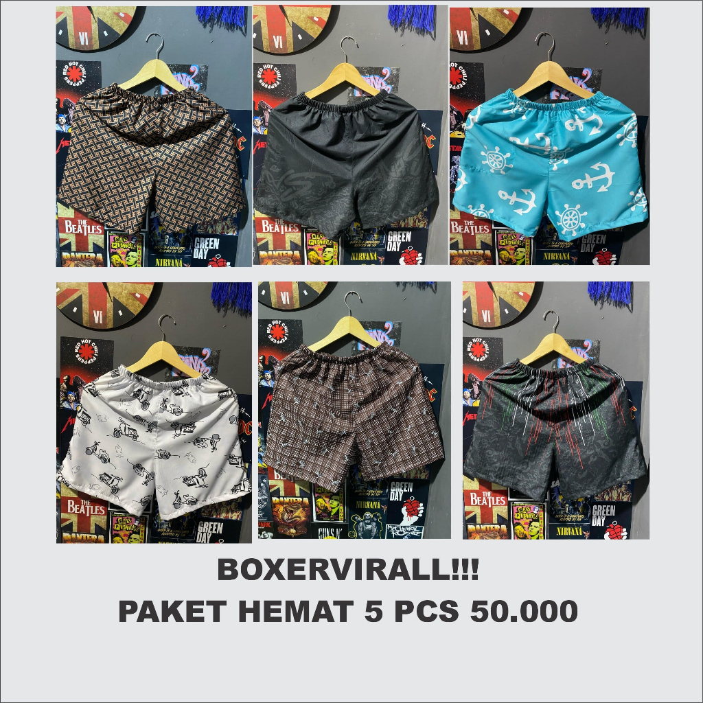 Jual PAKET HEMAT BOXER 5 PCS UNISEX ( L 40 KG - 60KG ) | Shopee Indonesia