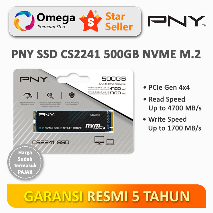 Jual SSD PNY CS2241 500GB NVMe M 2 PCIe Gen4x4 Shopee Indonesia