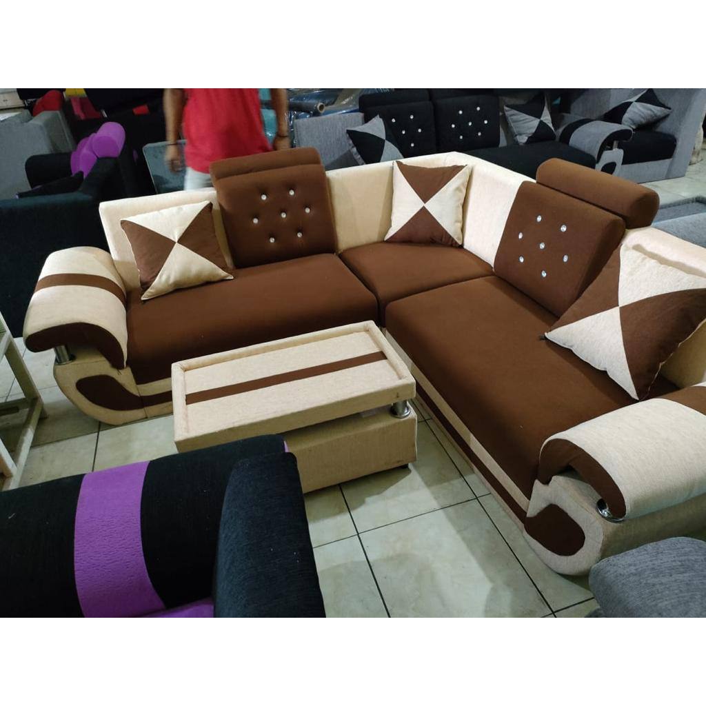 Jual Sofa L Sudut Bantal Meja Kaca Shopee Indonesia