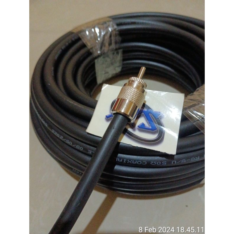 Jual Kabel RG8 15Meter Terpasang Konektor PL Kabel Antena Rig HT ...