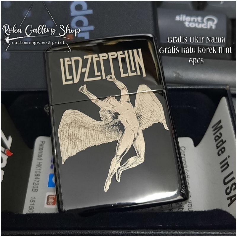 Jual korek api zippo band led zeppelin album swan song Shopee Indonesia