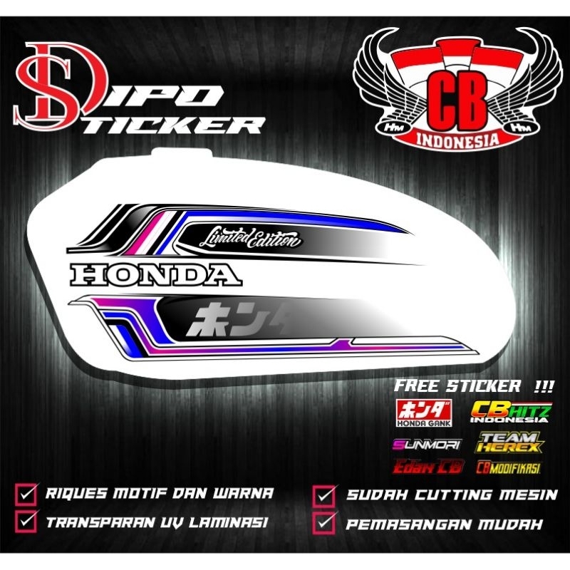 Jual sticker striping Honda CB transparan UV 01 (bisa riquest) | Shopee ...