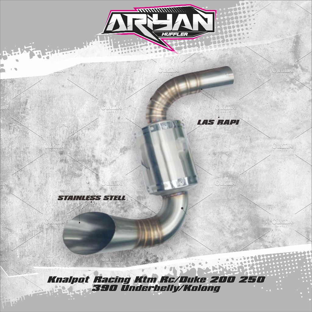 Jual Knalpot Racing Ktm Rc/Duke 200 250 390 Underbelly/Kolong