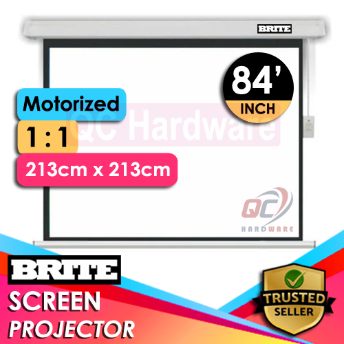 Jual Screen Projector Brite Motorized 84