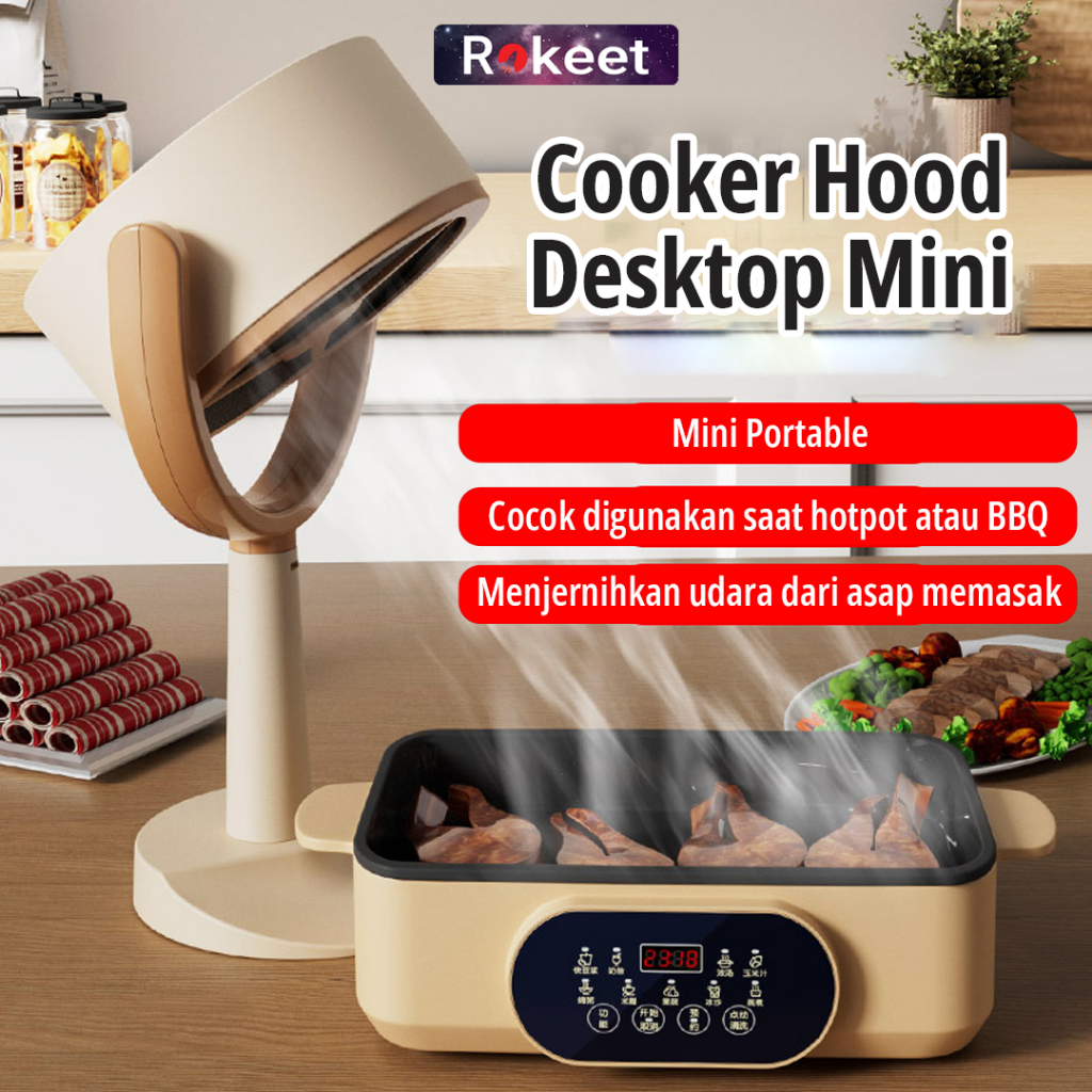 Jual Rokeet Mini Cooker Range Hood Portable Alat Penyerap Asap Masakan ...