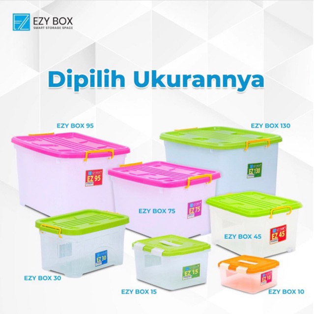 Jual Bsm Box Container Plastik Cb 130 Liter Ezy Box Kotak Penyimpanan