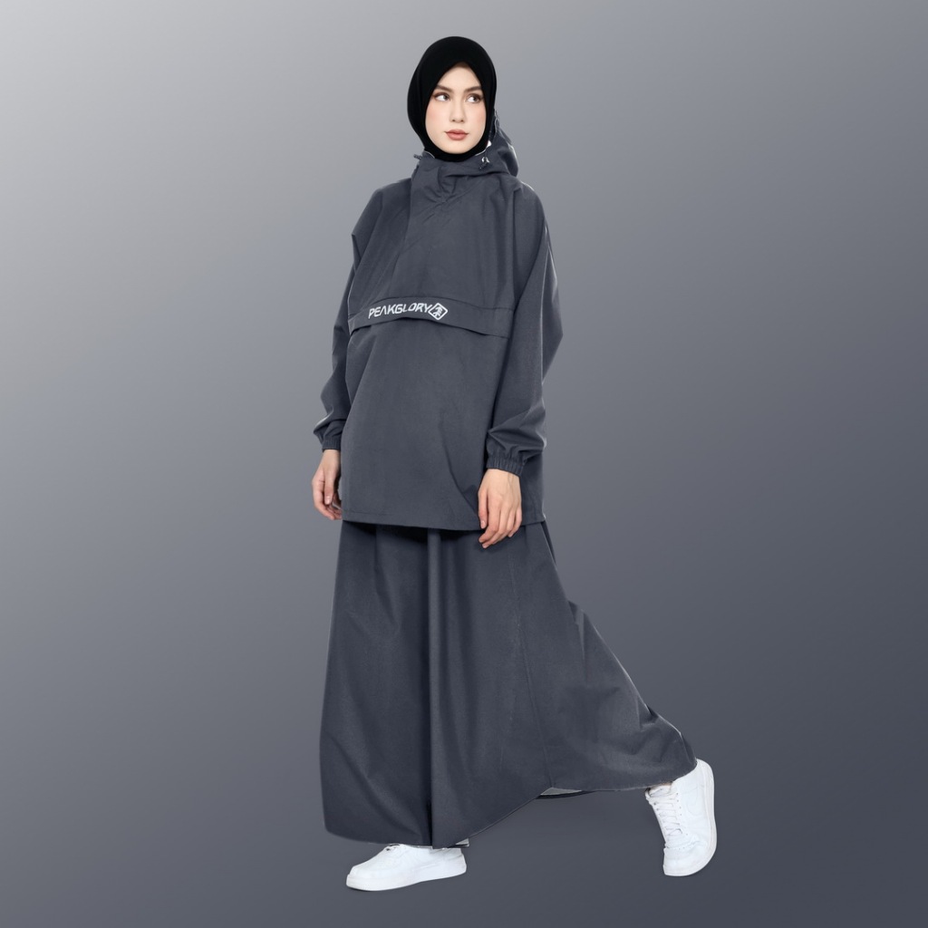 Jual Jas hujan wanita Rok Mantel hujan setelan baju dan rok dewasa