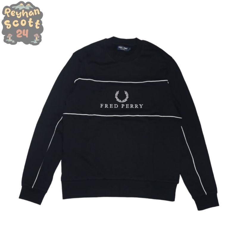 Fred perry panel piped sweatshirt hotsell
