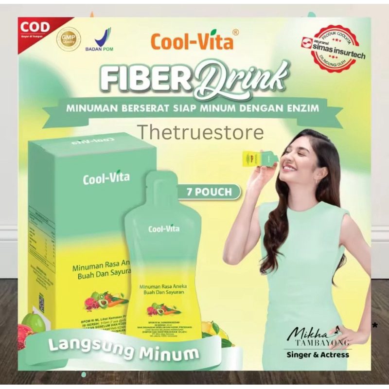 Jual Coolvita Fiber Drink Slimkeep Minuman Pelangsing Badan Diet Sehat ...