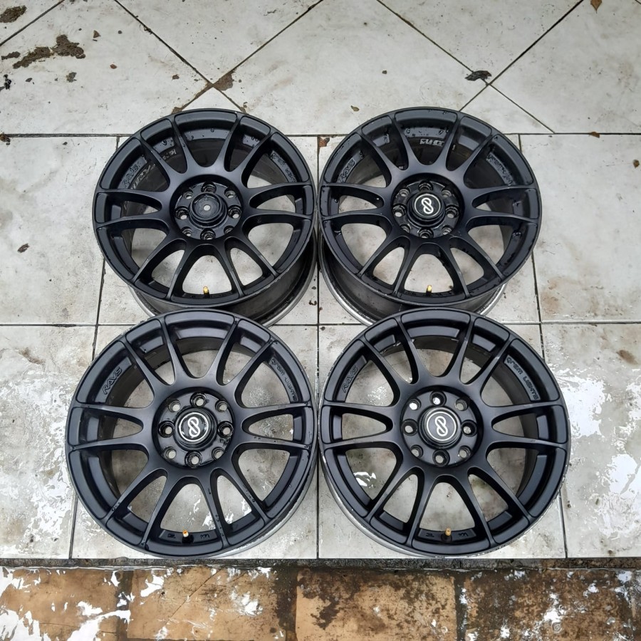 Jual Velg Murah Mobil Racing ENKEI R15 Pcd 8X100/114,3 ET42 BLACK Cocok ...