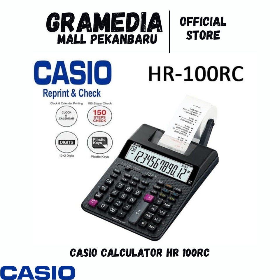 Jual CASIO CALCULATOR HR 100RC Kalkulator Bon Transaksi Dagang 12
