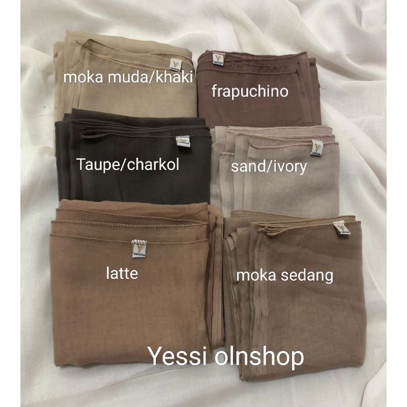 hijab segiempat paris polos  merk varisha part 2(COD)