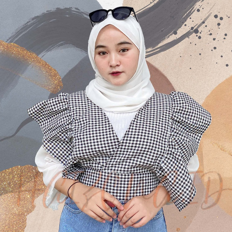 Jual YURA KOREAN TOP | VEST TARTAN | OUTER RUMBAI PITA | OUTER TARTAN ...